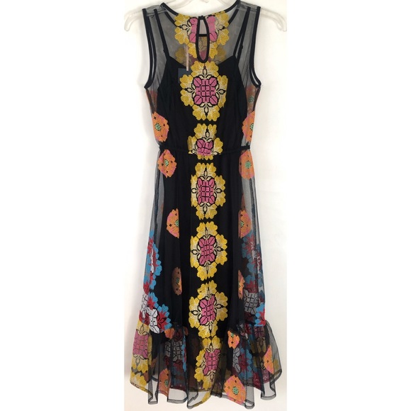 Modcloth Follow My Lead Embroidered Midi Dress XXS - Picture 9 of 9